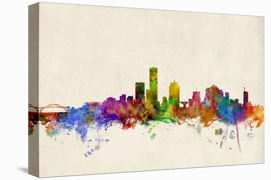 Milwaukee Wisconsin Skyline-Michael Tompsett-Stretched Canvas