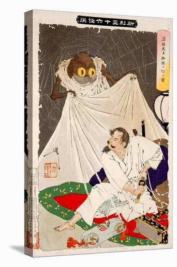 Minamoto No Yorimitsu Preparing to Kill the Earth Spider, Thirty-Six Transformations-Yoshitoshi Tsukioka-Premier Image Canvas