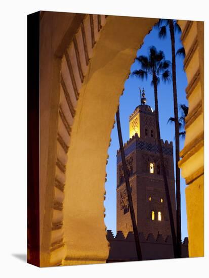 Minaret of the Koutoubia Mosque at Dusk, Marrakesh, Morocco, North Africa, Africa-Frank Fell-Premier Image Canvas