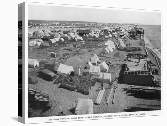 Miners' Camp on the Snake River, Nome, Alaska, During the Gold Rush-null-Premier Image Canvas