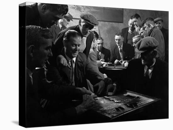 Miners Socialising at the Miners Welfare Club, Horden Colliery, Sunderland, Tyne and Wear, 1964-Michael Walters-Premier Image Canvas