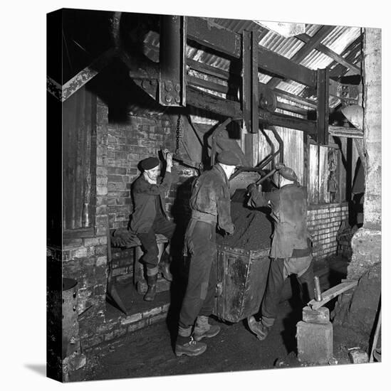 Miners Working in Mitchell Main Colliery Near Barnsley, South Yorkshire, 1956-Michael Walters-Premier Image Canvas