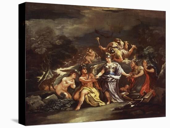 Minerva as the Patroness of Arts and Sciences-Luca Giordano-Premier Image Canvas