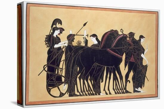 Minerva in a War Chariot with Attendants, Published 1808-10 (Colour Litho)-French-Premier Image Canvas