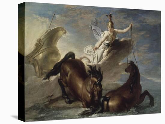 Minerve abreuve ses chevaux dans l'océan au retour d'un combat-René Antoine Houasse-Premier Image Canvas