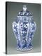 Ming Dynasty Blue and White Lidded Vase-null-Premier Image Canvas