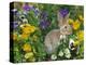 Mini Rex Rabbit, Amongst Pansies, USA-Lynn M. Stone-Premier Image Canvas