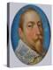 Miniature of Gustav II Adolf, King of Sweden, c.1630-Unknown Artist-Premier Image Canvas