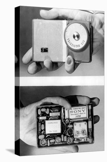 Miniature Radio Set in 1957-null-Stretched Canvas