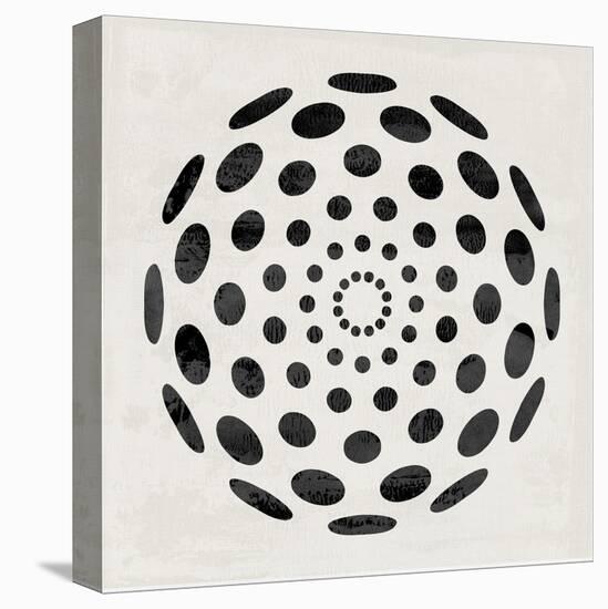 Minimalist Black Circular Pattern-Eline Isaksen-Stretched Canvas