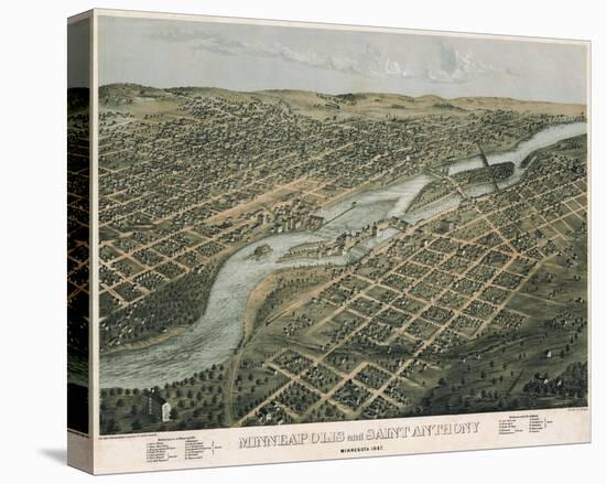 Minneapolis and Saint Anthony, Minnesota, 1867-A^ Ruger-Stretched Canvas