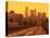 Minneapolis Bridge with city skyline in the background, Minneapolis, Minnesota, USA-Panoramic Images-Premier Image Canvas