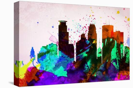 Minneapolis City Skyline-NaxArt-Stretched Canvas