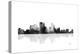 Minneapolis Minnesota Skyline BG 1-Marlene Watson-Premier Image Canvas