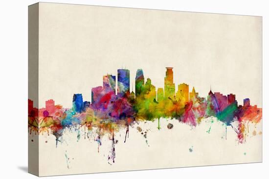 Minneapolis Minnesota Skyline-Michael Tompsett-Stretched Canvas