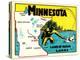 Minnesota, Land of 10,000 Lakes-null-Stretched Canvas