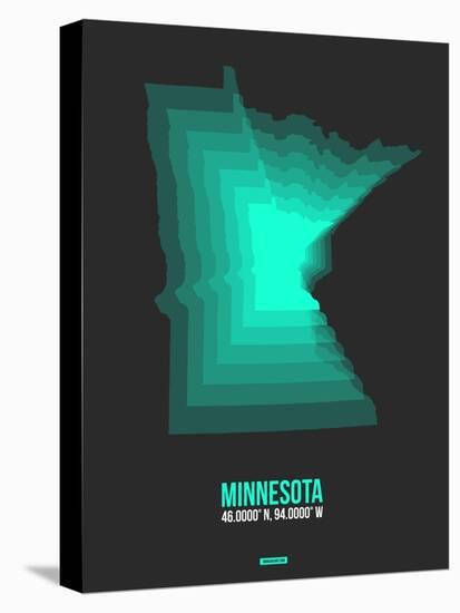 Minnesota Radiant Map 4-NaxArt-Stretched Canvas