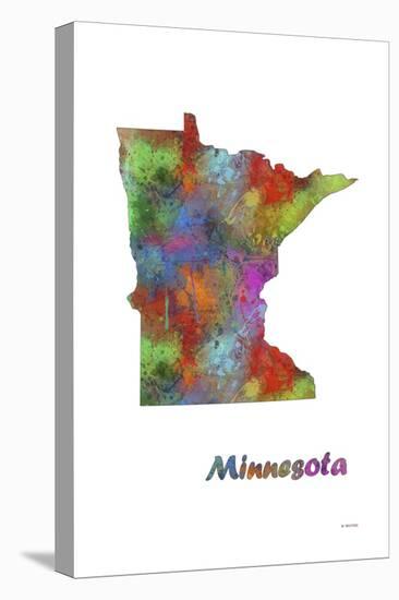 Minnesota State Map 1-Marlene Watson-Premier Image Canvas