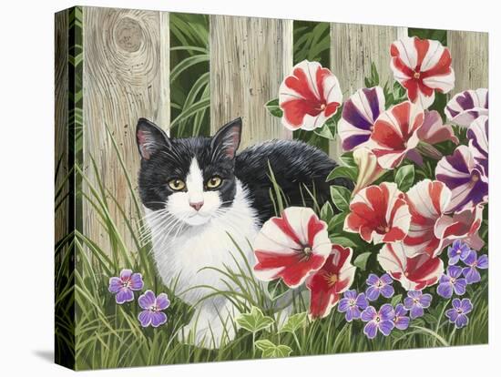 Minnie in the Petunias-William Vanderdasson-Premier Image Canvas