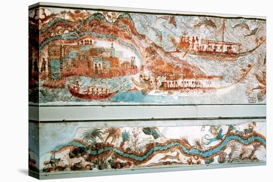 Minoan Art. Cyclades Islands. Naval Expedition. Fresco-null-Premier Image Canvas