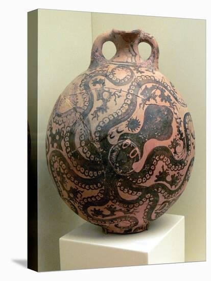 Minoan Clay Flask Decorated with Octopus-null-Premier Image Canvas