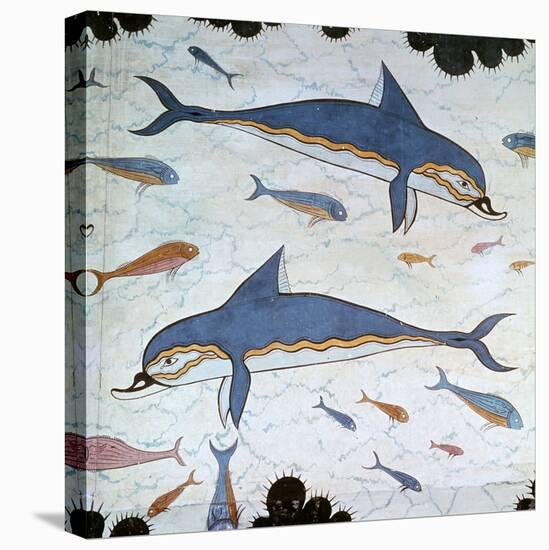 Minoan Wall-Painting of Dolphins-CM Dixon-Premier Image Canvas