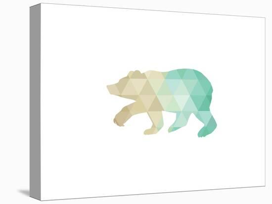 Mint Gold Bear-Melinda Wood-Stretched Canvas