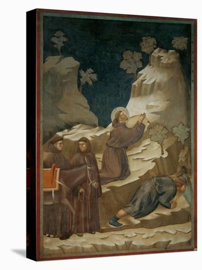 Miracle of the Spring-Giotto di Bondone-Stretched Canvas