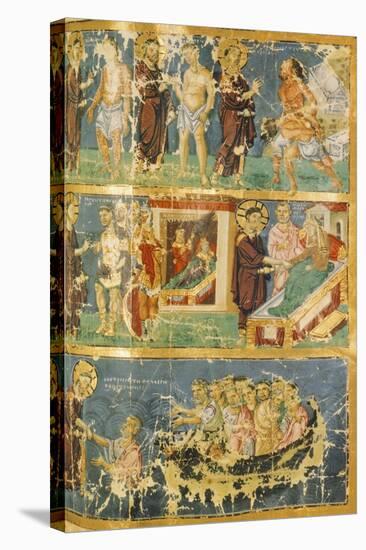 Miracles of Jesus, Miniature from Homilies by Saint Gregory, Manuscript, 9th Century-null-Premier Image Canvas