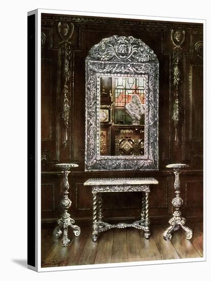 Mirror, Gueridons, and Table Overlaid with Silver Plaques, 1910-Edwin Foley-Premier Image Canvas