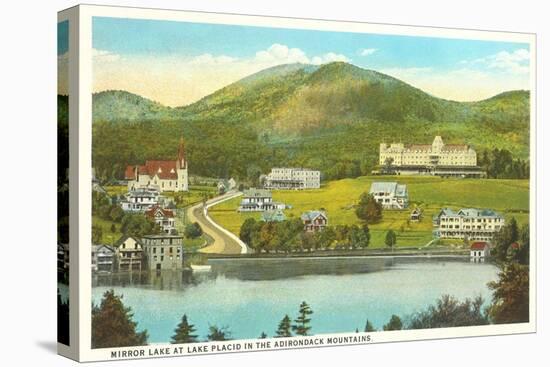 Mirror Lake, Lake Placid, New York-null-Stretched Canvas