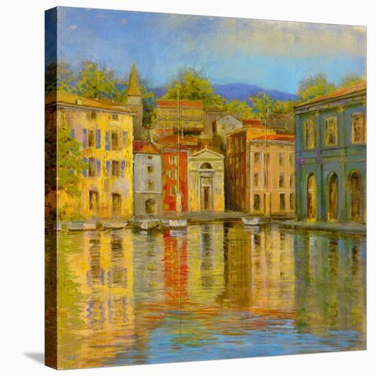 Mirrored Villa-Longo-Stretched Canvas