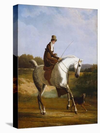 Miss Cazenove on a Grey Hunter-Jacques Laurent Agasse-Premier Image Canvas