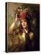 Miss Lewis as a Flower Girl-William Etty-Premier Image Canvas