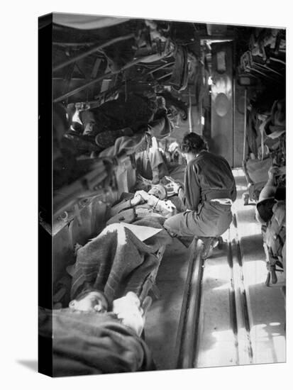 Miss Mary Smith of South Carolina Treating Patients During Flight to North-American Photographer-Premier Image Canvas