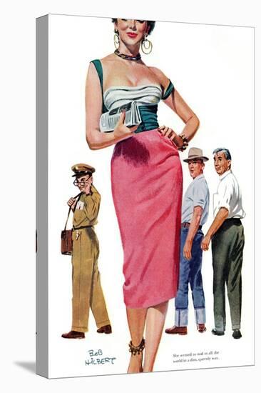 Miss Temptation  - Saturday Evening Post "Leading Ladies", April 21, 1956 pg.30-Bob Hillbert-Premier Image Canvas