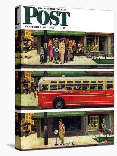 "Missed the Bus," Saturday Evening Post Cover, September 10, 1949-Thornton Utz-Premier Image Canvas