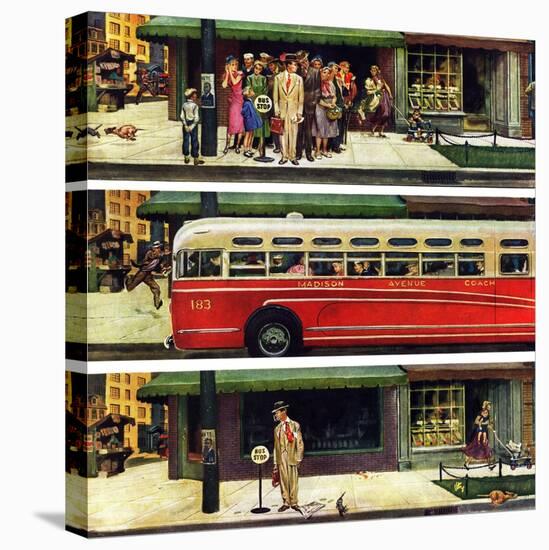 "Missed the Bus," September 10, 1949-Thornton Utz-Premier Image Canvas