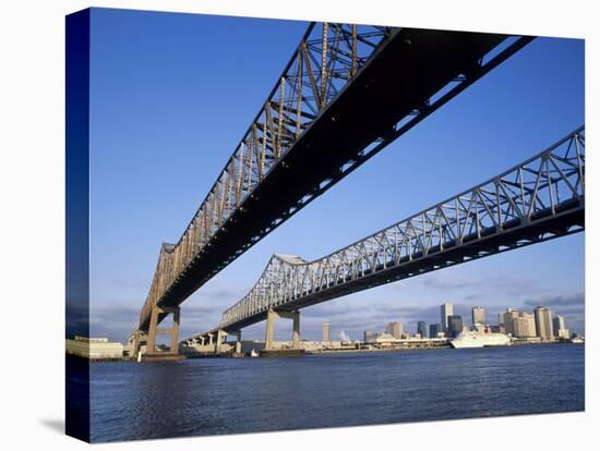 Mississippi River Bridge, New Orleans, Louisiana, USA-null-Premier Image Canvas