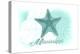 Mississippi - Starfish - Teal - Coastal Icon-Lantern Press-Stretched Canvas