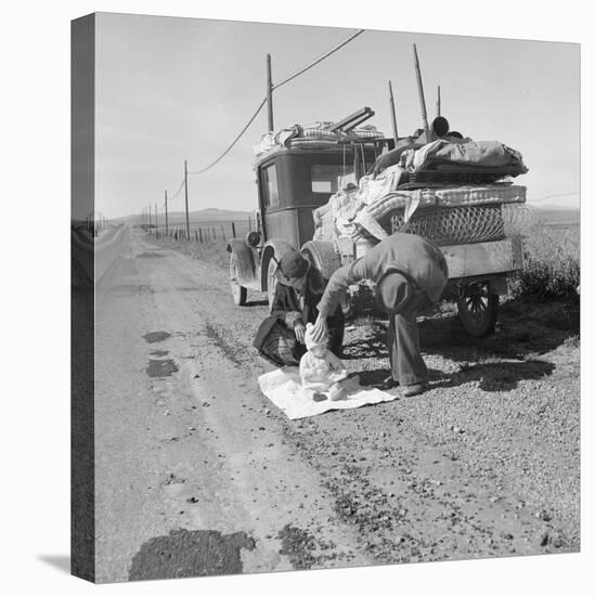 Missouri family after the drought near Tracy, California, 1937-Dorothea Lange-Premier Image Canvas