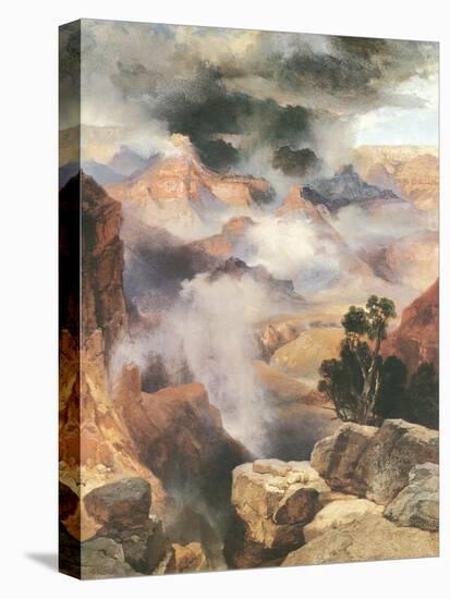 Mist in the Canyon-Thomas Moran-Stretched Canvas