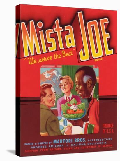 Mista Joe Vegetable Label - Phoenix, AZ-Lantern Press-Stretched Canvas