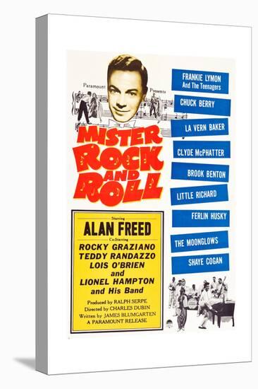 Mister Rock and Roll, Alan Freed, Little Richard with his band, 1957-null-Stretched Canvas