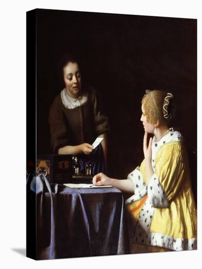 Mistress and Maid, 1666-67-Johannes Vermeer-Premier Image Canvas