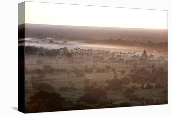 Mists from the Nearby Irrawaddy River Floating across Bagan (Pagan), Myanmar (Burma)-Annie Owen-Premier Image Canvas