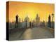 Misty Dawn Charles Bridge Prague-Richard Harpum-Stretched Canvas