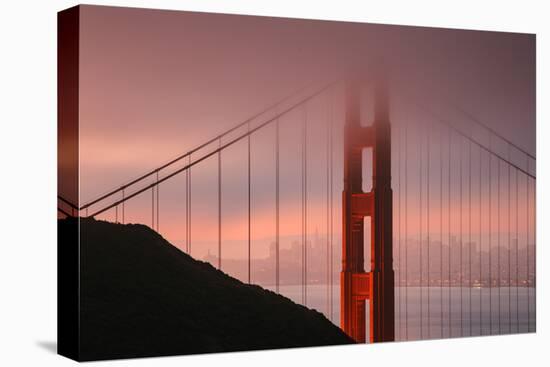 Misty Golden Gate Tower, San Francisco California-Vincent James-Premier Image Canvas