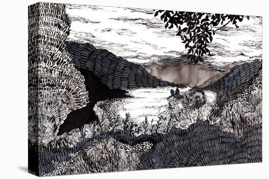 Misty Landscape, 2020, (Indian Ink)-Charlotte Orr-Premier Image Canvas