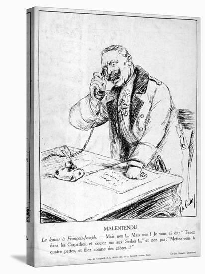 Misunderstanding, Caricatures of Guillaume II of Germany, 1915-null-Premier Image Canvas